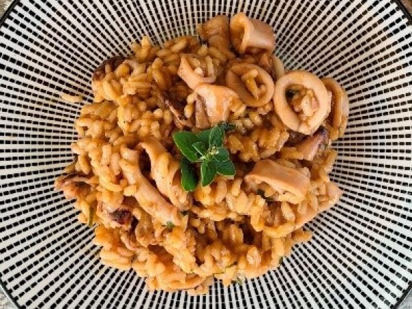 Squid risotto
